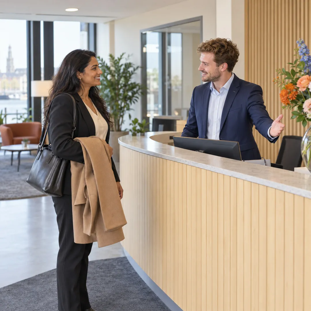 Externe vertrouwenspersoon wordt bij de receptie welkom geheten